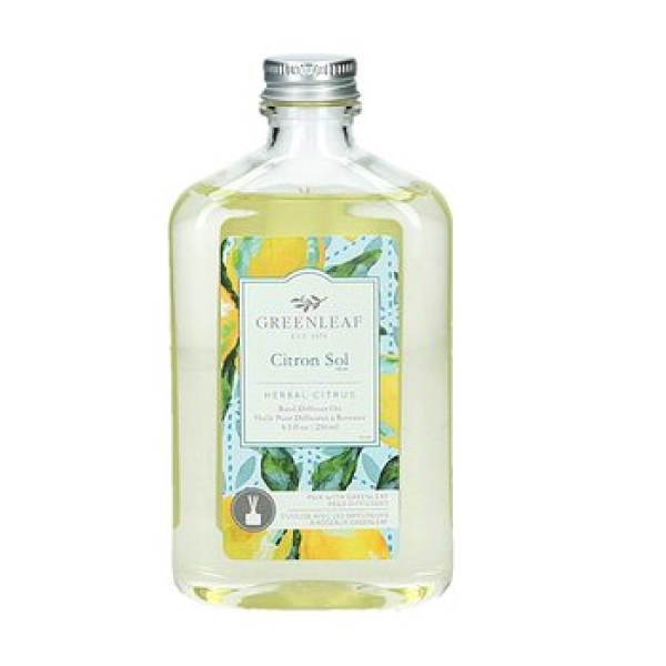 Greenleaf - Reed Diffuser Oil - Citron Sol 250ml Greenleaf - Reed Diffuser Oil - Citron Sol 250ml